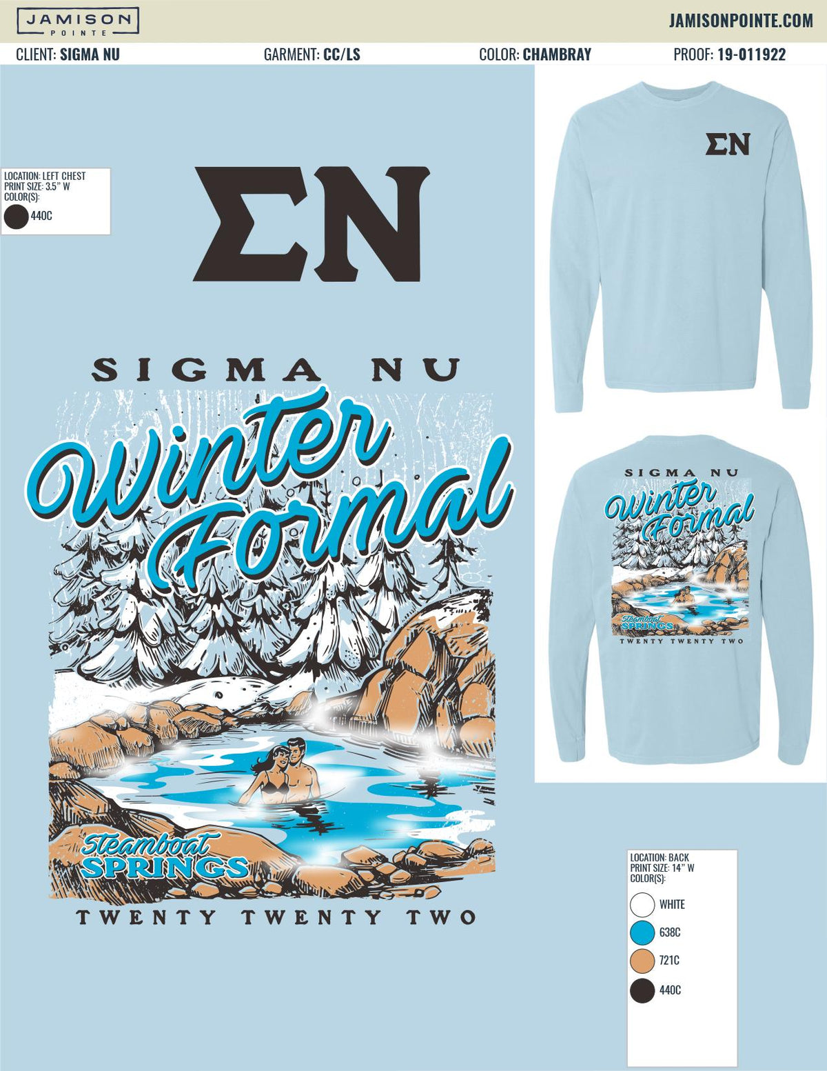 Sigma Nu Colorado State University Formal T-Shirt