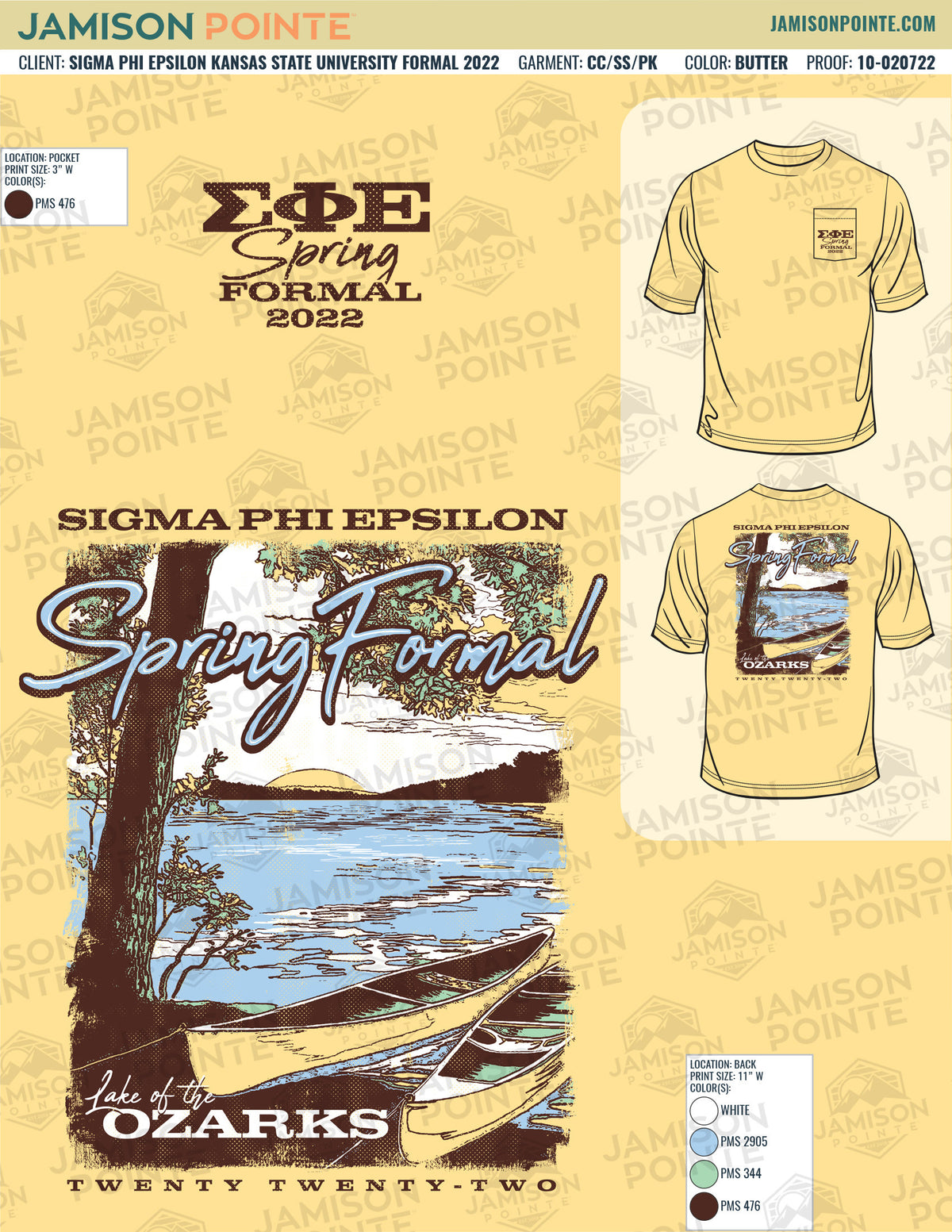 Sigma Phi Epsilon Kansas State University Formal T-Shirt