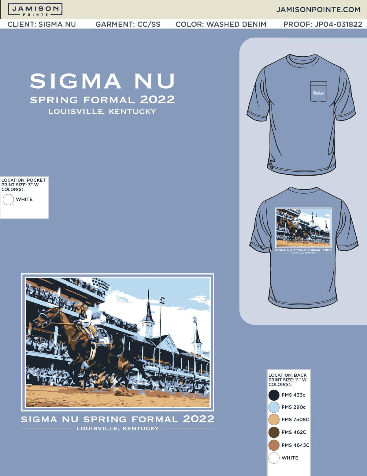 Sigma Nu Butler University Louisville Formal T-Shirt