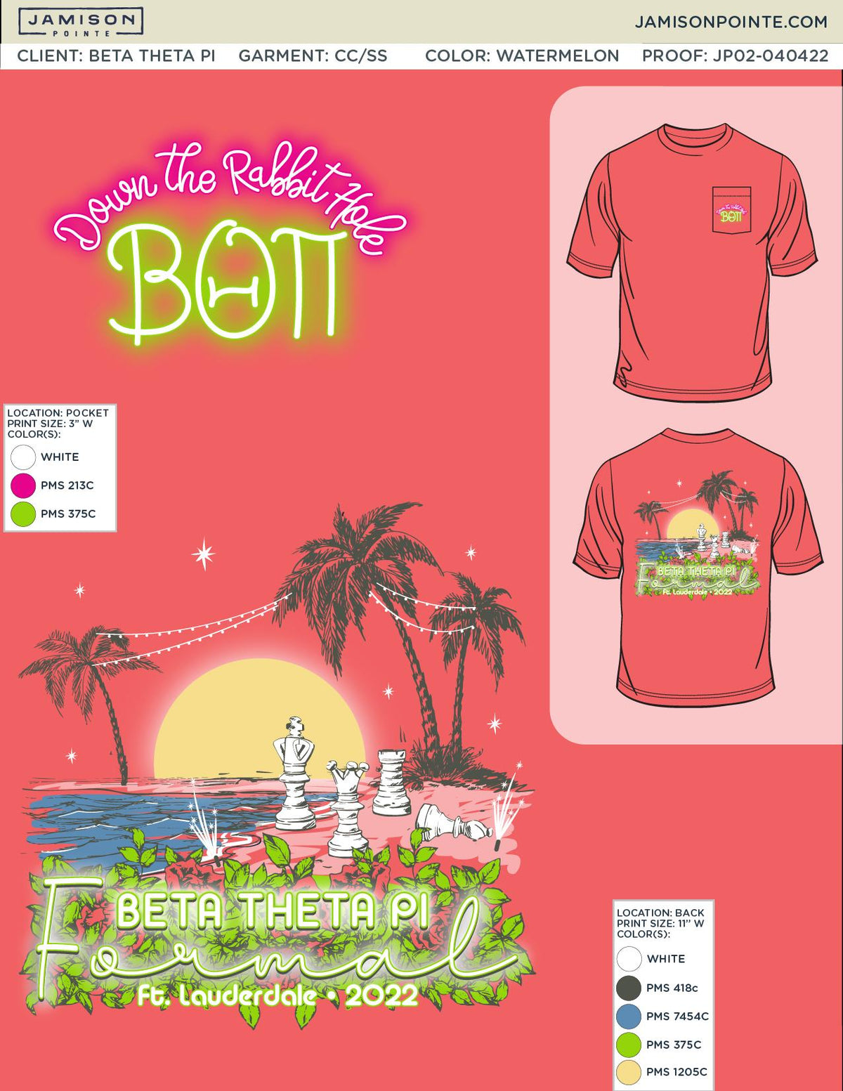 Beta Theta Pi University of Florida Formal T-Shirt