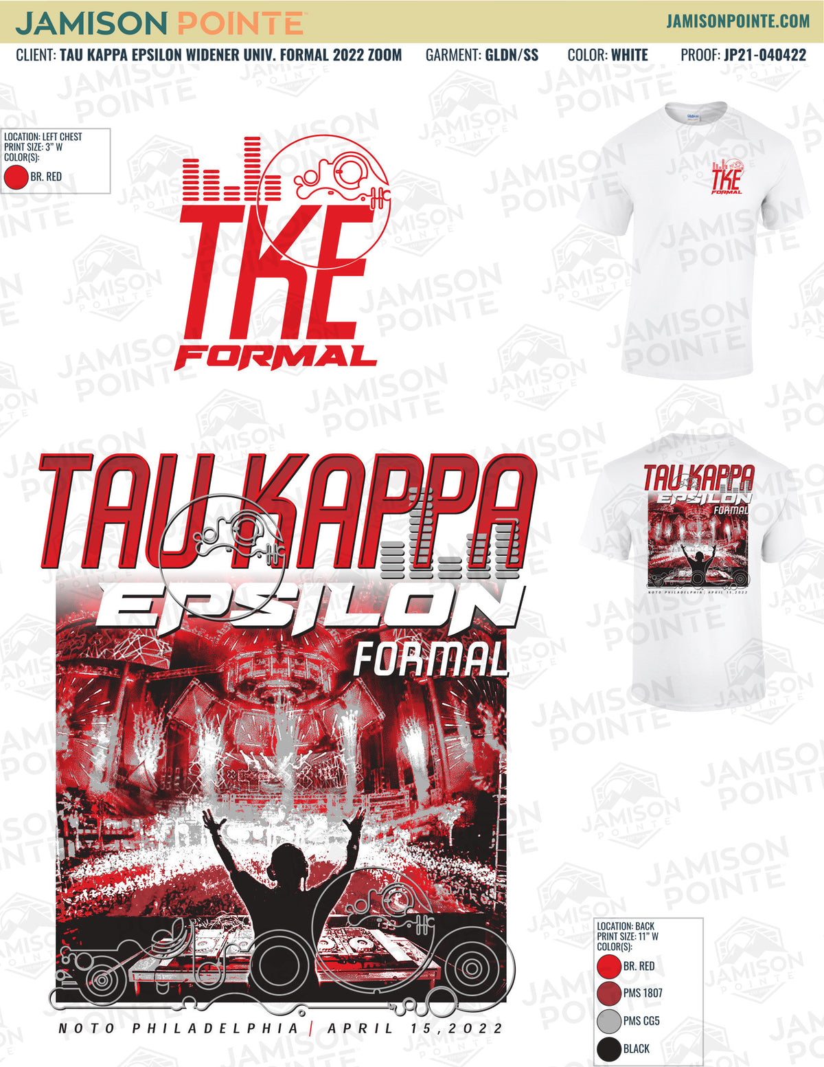 Tau Kappa Epsilon Widener University Formal T-Shirt