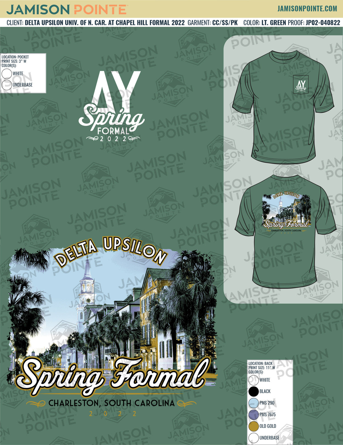 Delta Upsilon University of North Carolina at Chapel Hill Formal T-Shirt