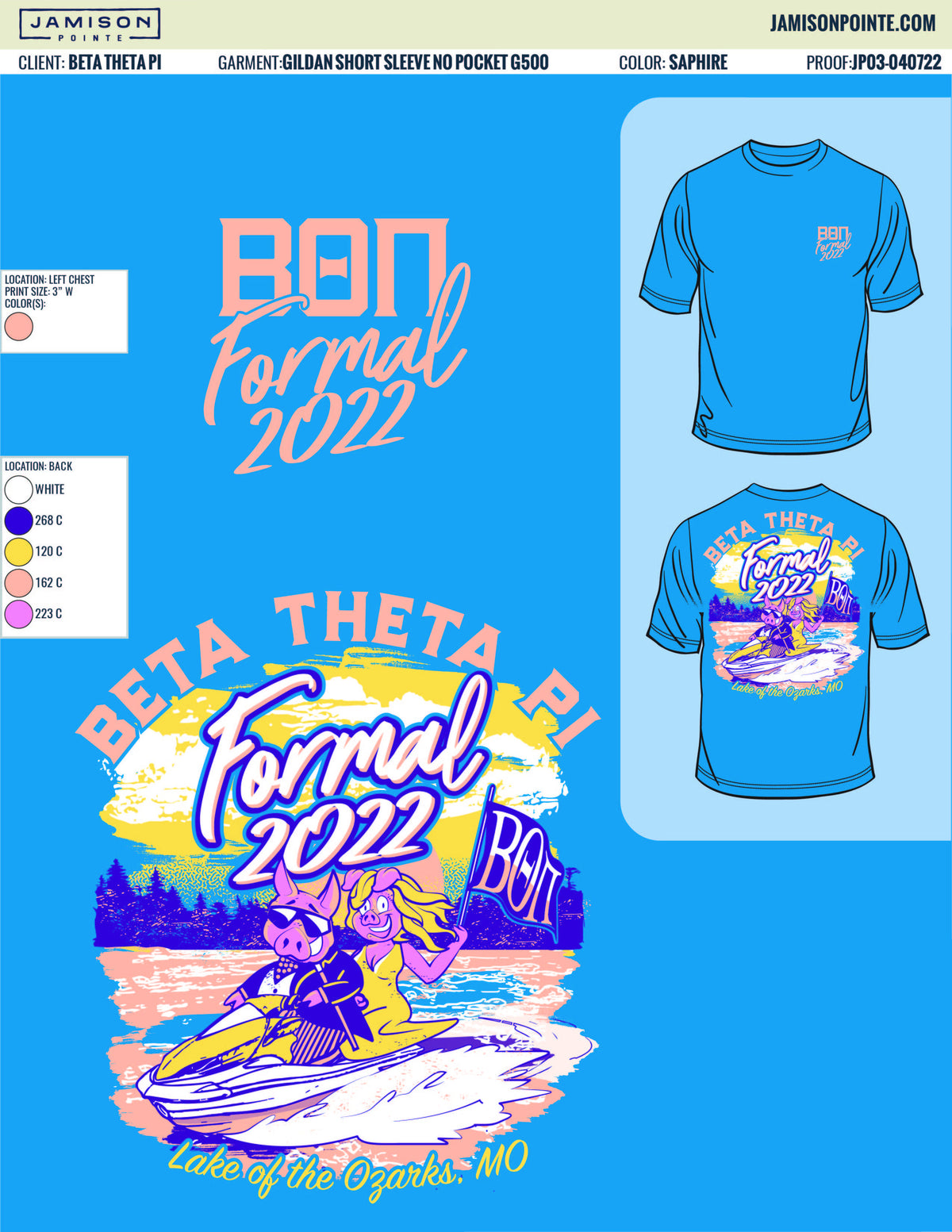 Beta Theta Pi Kansas State University Formal -01 T-Shirt