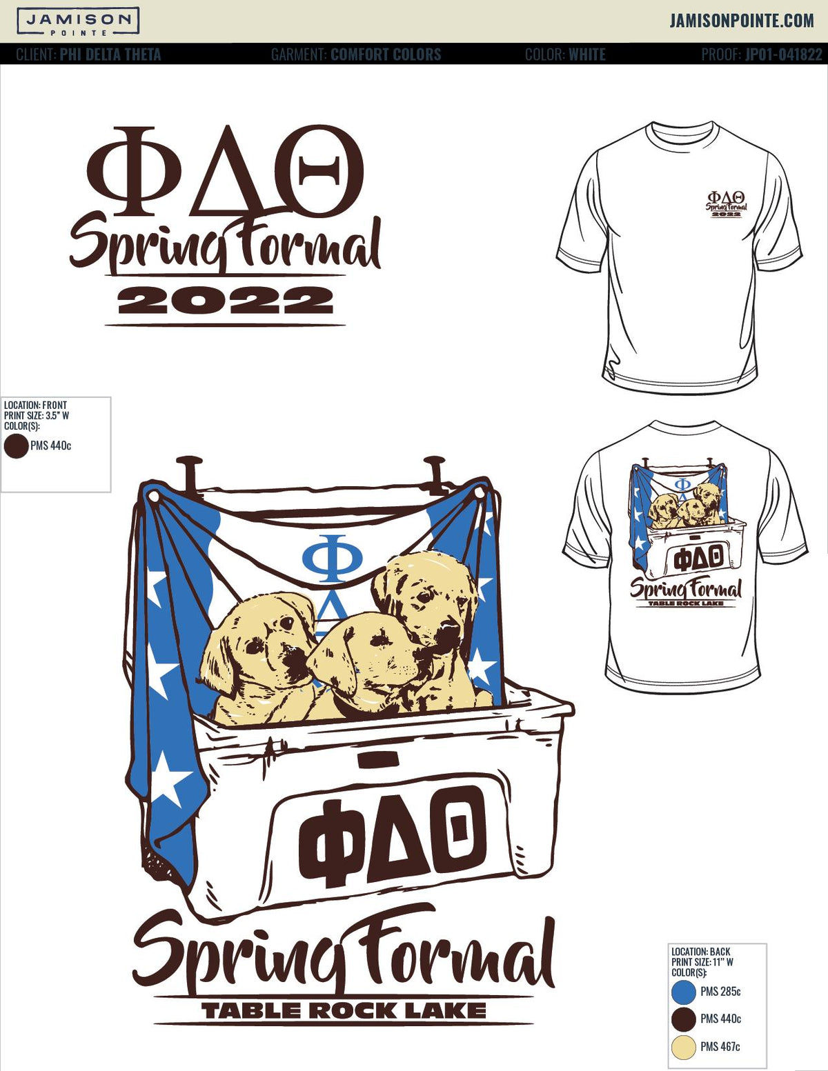 Phi Delta Theta Kansas State University Spring Formal T-Shirt