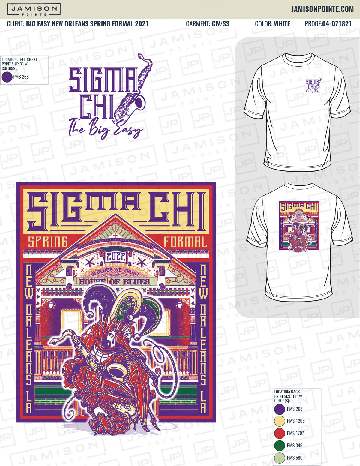 Sigma Chi Big Easy Orleans Spring Formal T-Shirt