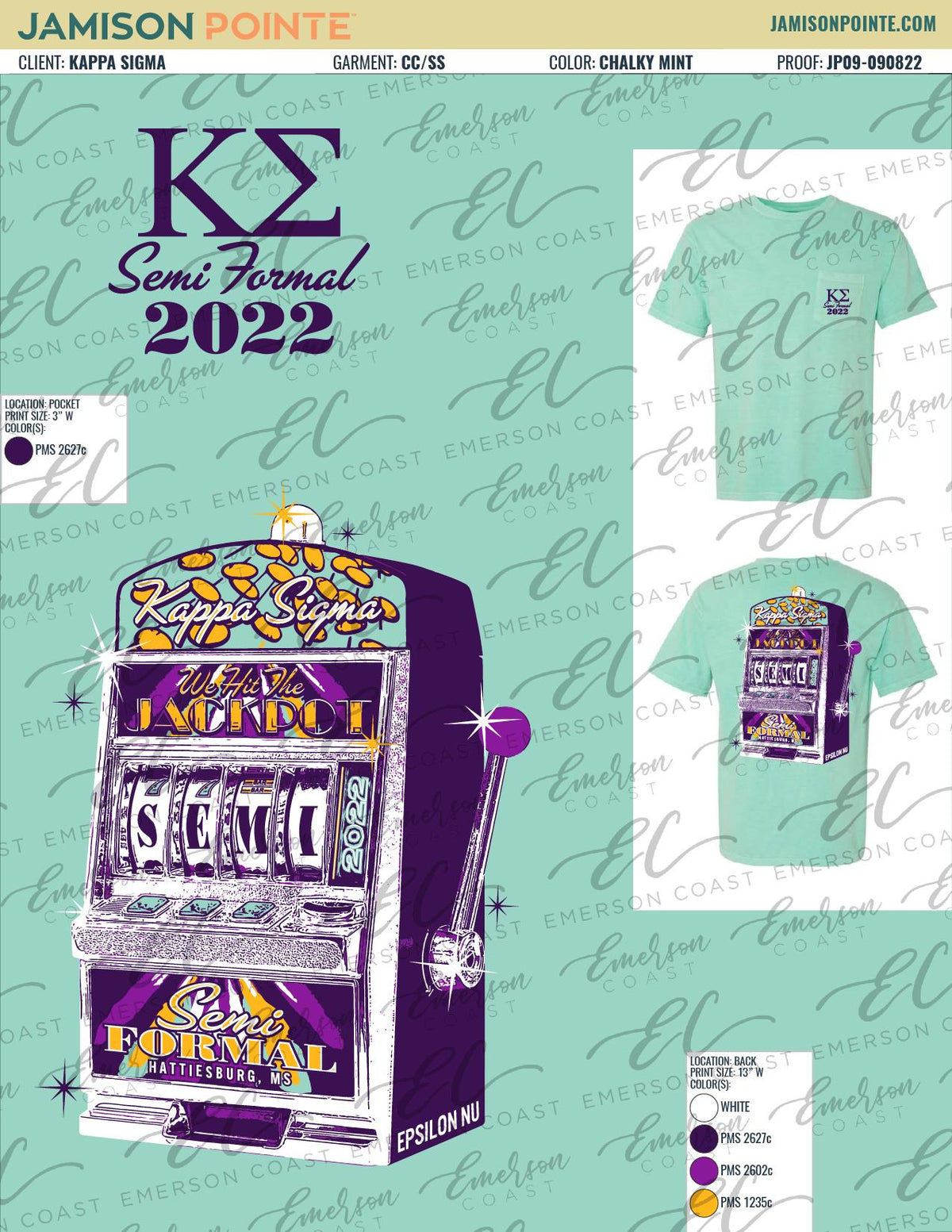 Kappa Sigma University of Southern Mississippi Semi Formal T-Shirt