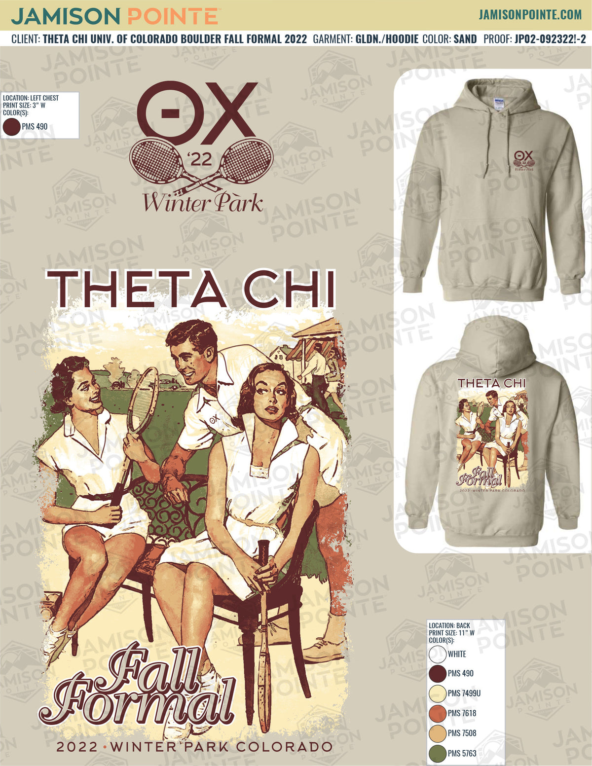 Theta Chi University of Colorado Boulder Fall Formal T-Shirt