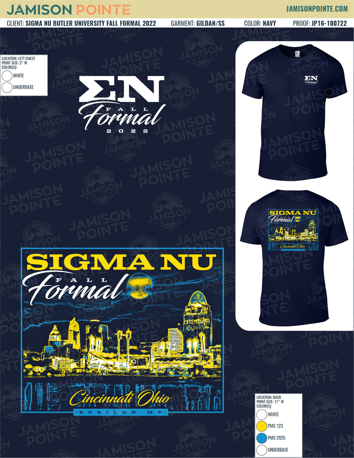 Sigma Nu Butler University Fall Formal T-Shirt