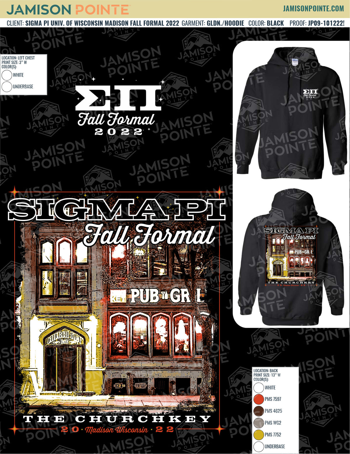 Sigma Pi University of Wisconsin Madison Fall Formal T-Shirt