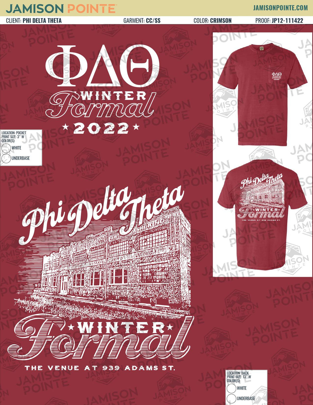 Phi Delta Theta Western Kentucky University Winter Formal T-Shirt