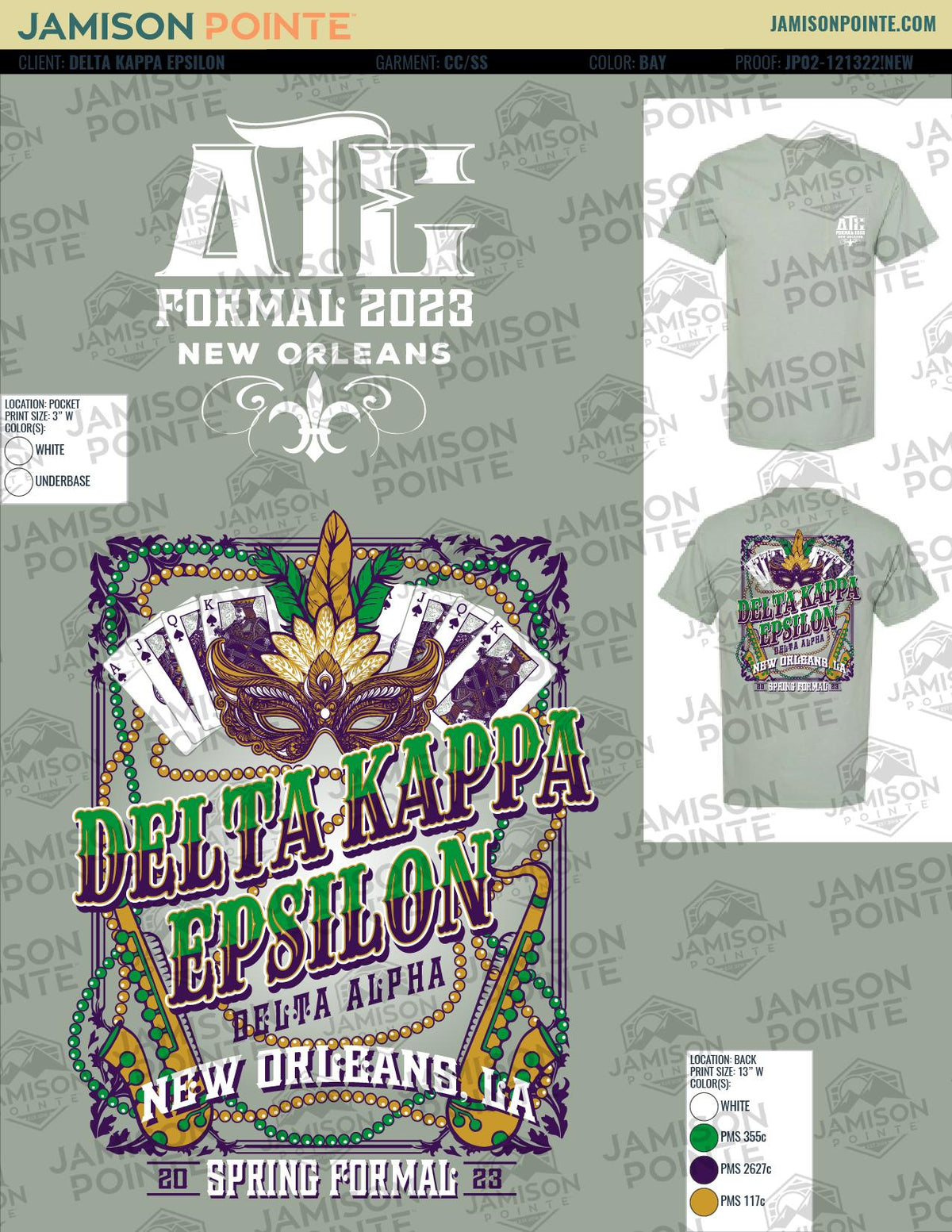Delta Kappa Epsilon Auburn University Formal T-Shirt