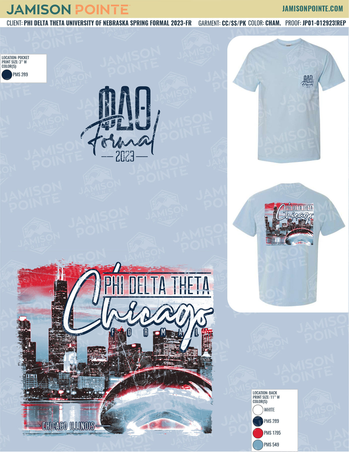 Phi Delta Theta University of Nebraska Spring Formal T-Shirt