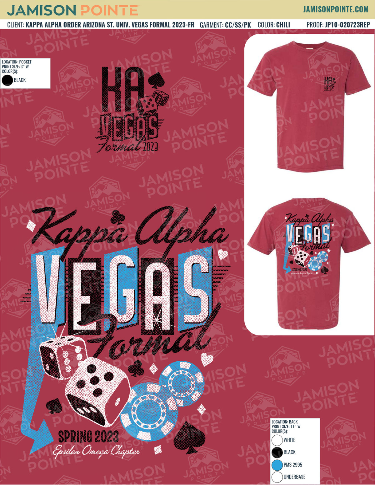 Kappa Alpha Order Arizona State University Vegas Formal T-Shirt
