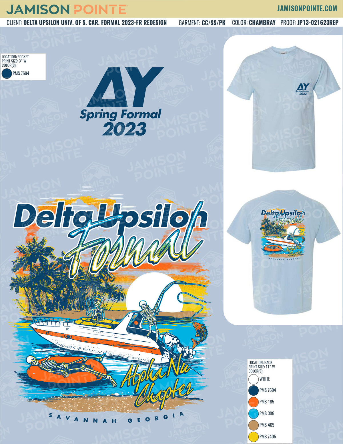 Delta Upsilon University of South Carolina Formal T-Shirt
