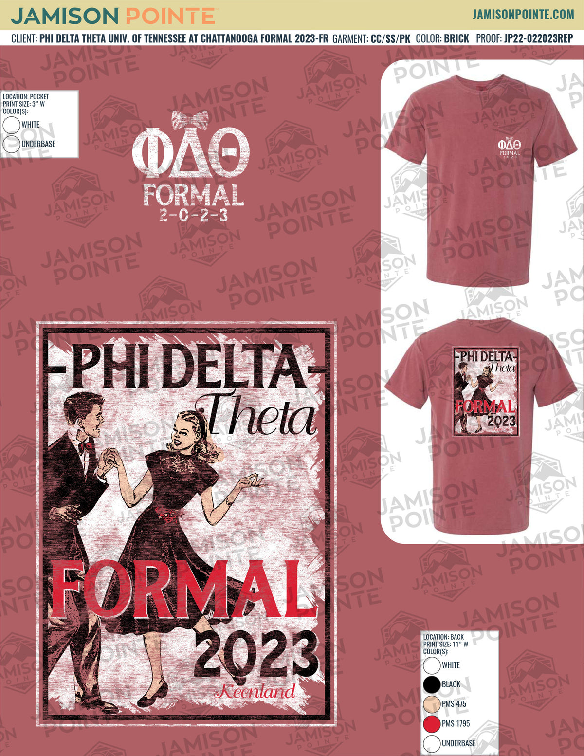 Phi Delta Theta University of Tennessee at Chattanooga Formal T-Shirt