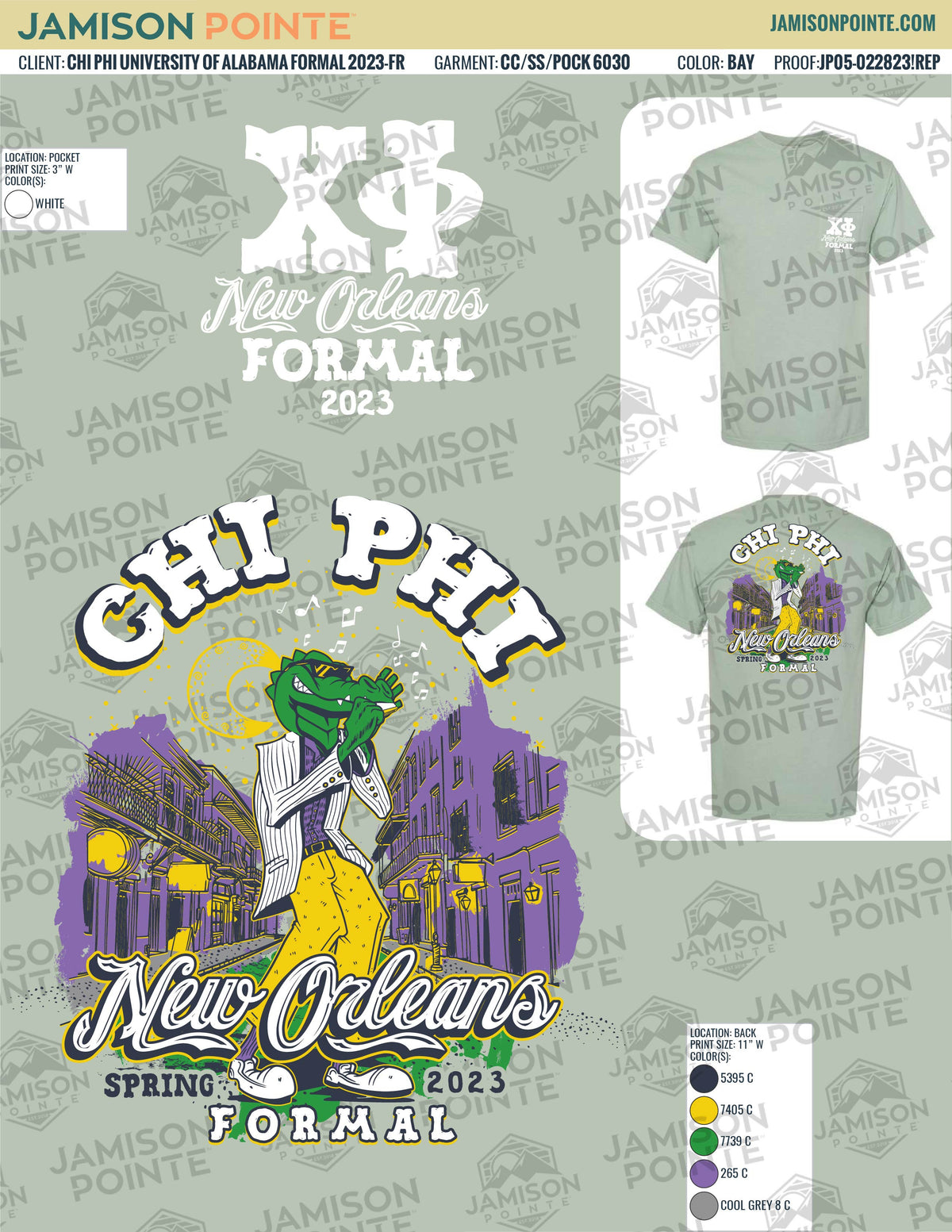 Chi Phi University of Alabama Formal T-Shirt