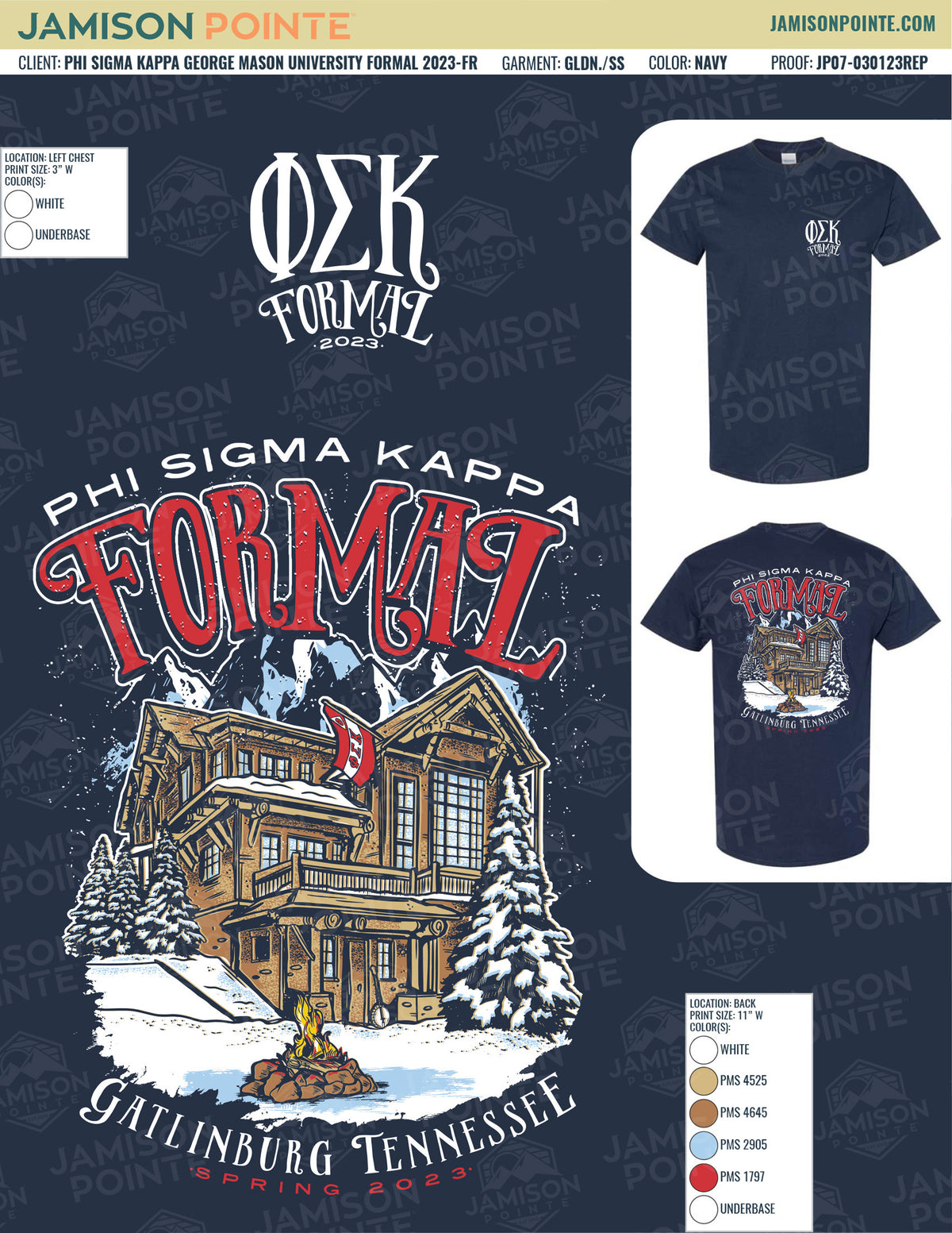 Phi Sigma Kappa George Mason University Formal T-Shirt