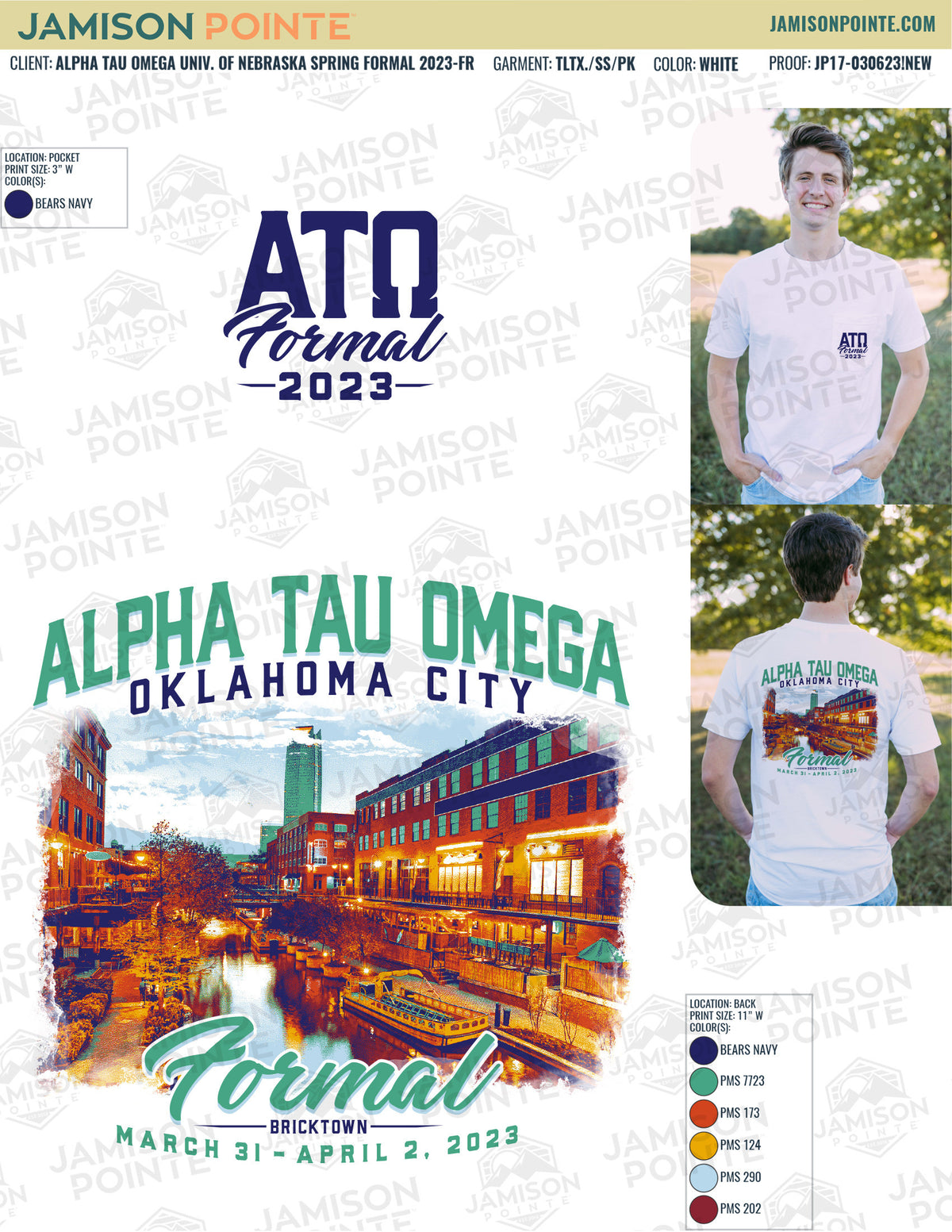 Alpha Tau Omega University of Nebraska Spring Formal T-Shirt