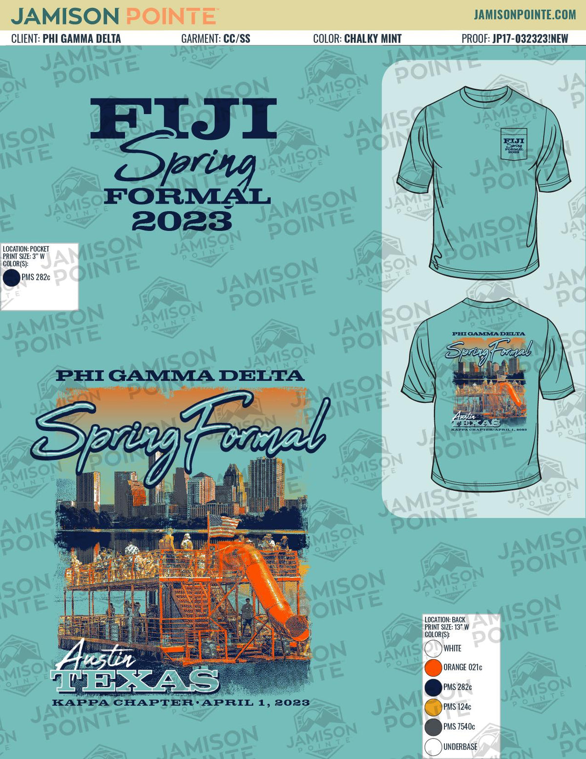 Phi Gamma Delta Baylor University Spring Formal T-Shirt