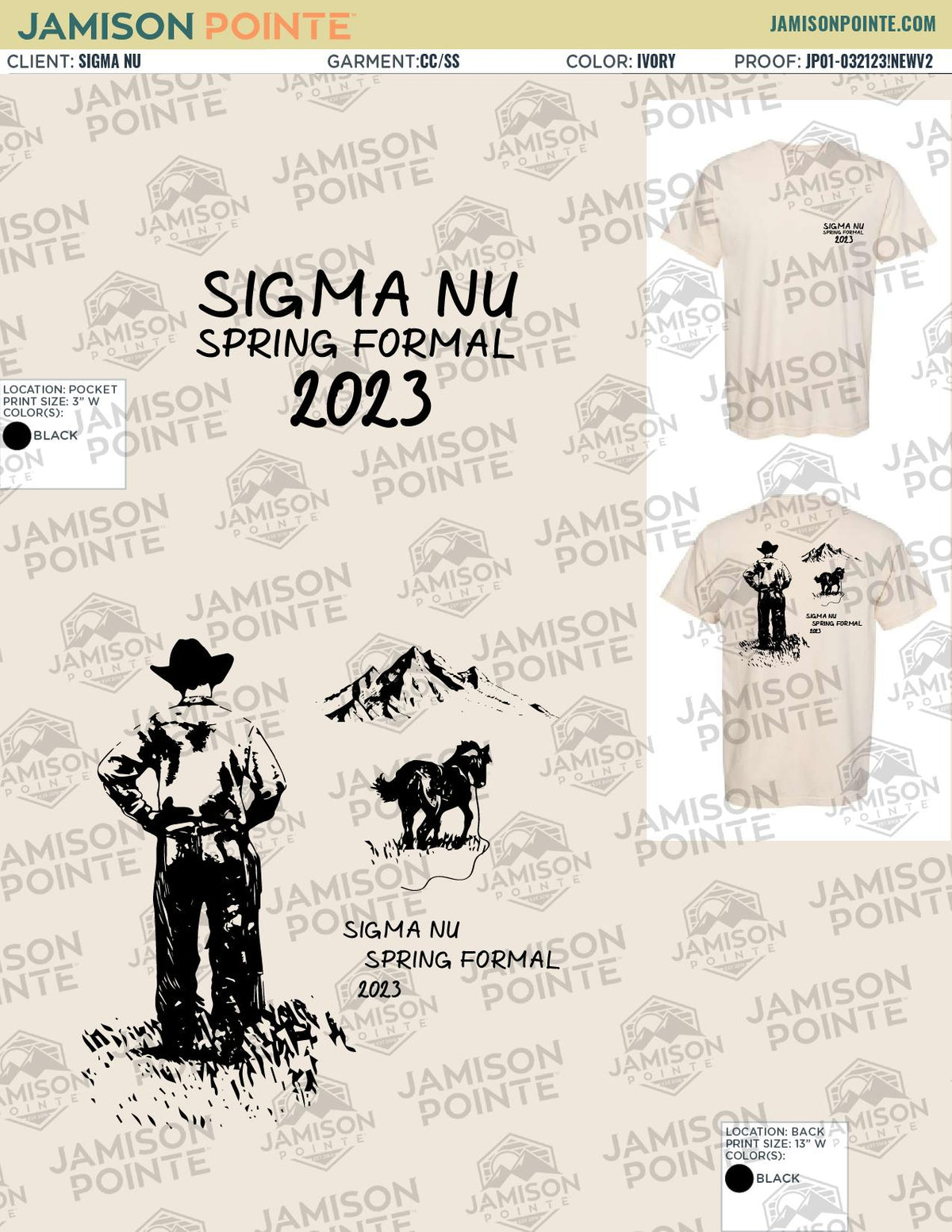 Sigma Nu Butler University Formal T-Shirt