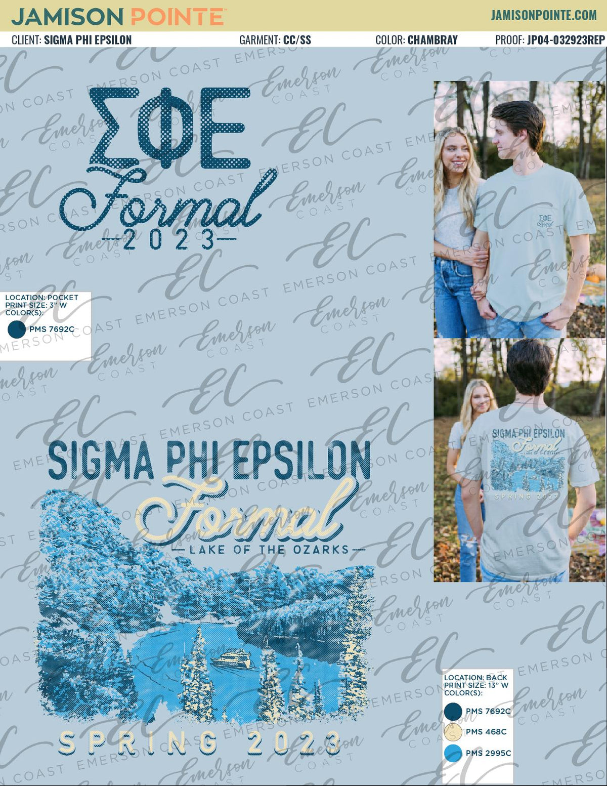 Sigma Phi Epsilon Kansas State University Formal T-Shirt