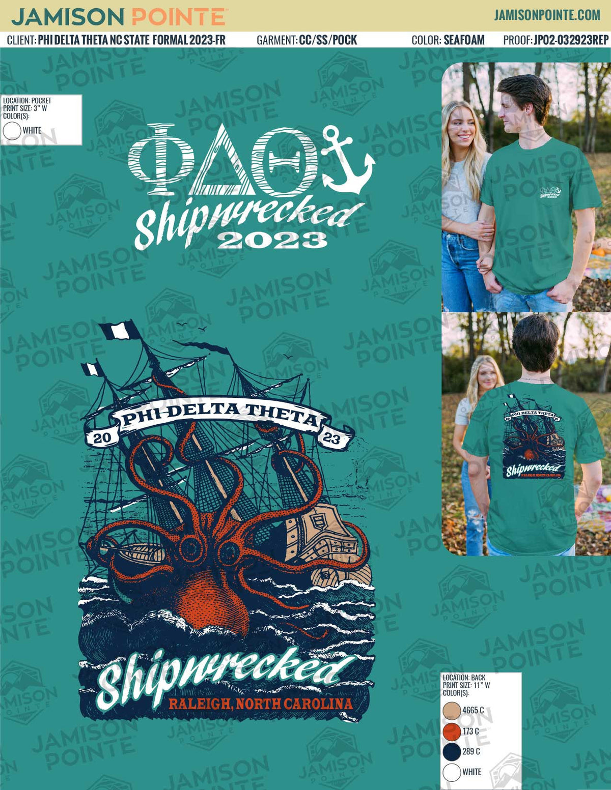 Phi Delta Theta North Carolina State University Formal T-Shirt