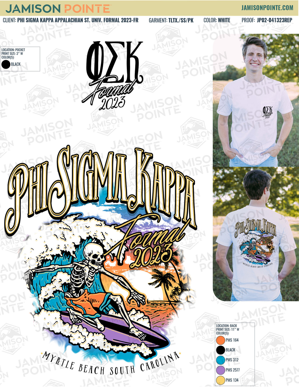 Phi Sigma Kappa Appalachian State University Formal T-Shirt
