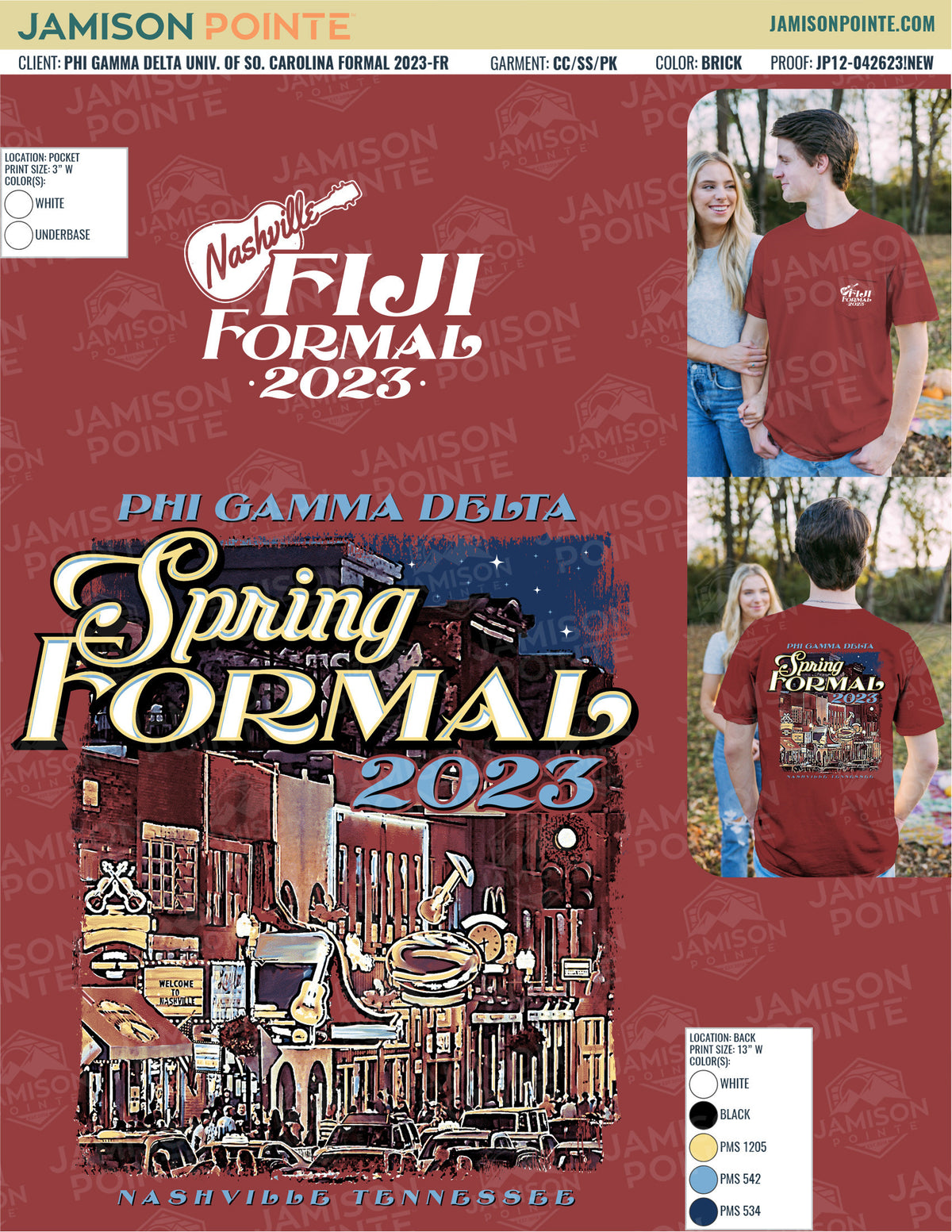 Phi Gamma Delta University of South Carolina Formal T-Shirt