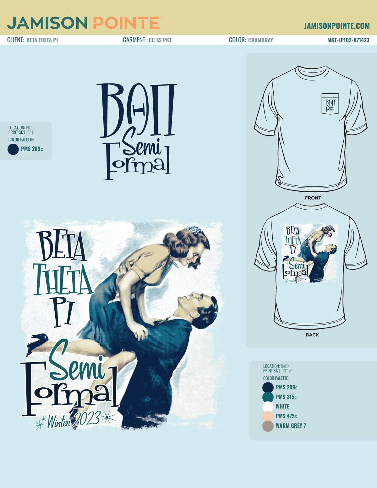 Beta Theta Pi Vintage Semi Formal T-Shirt
