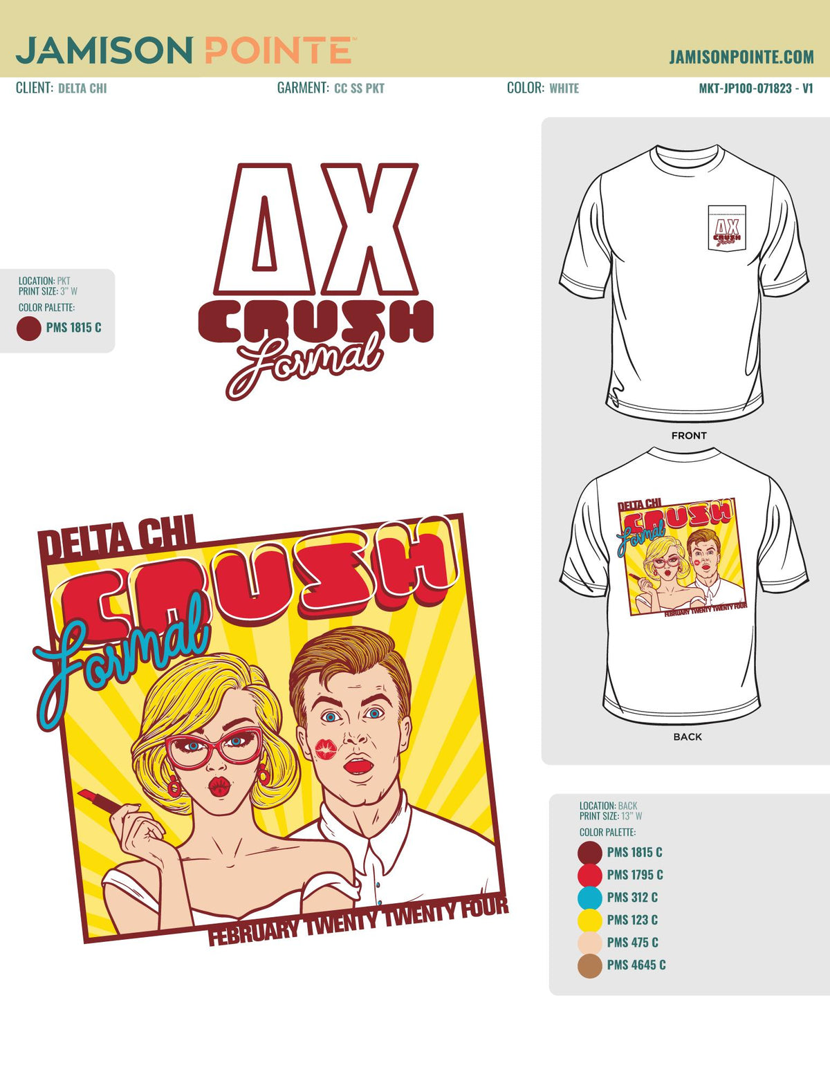 Delta Chi Crush Formal T-Shirt