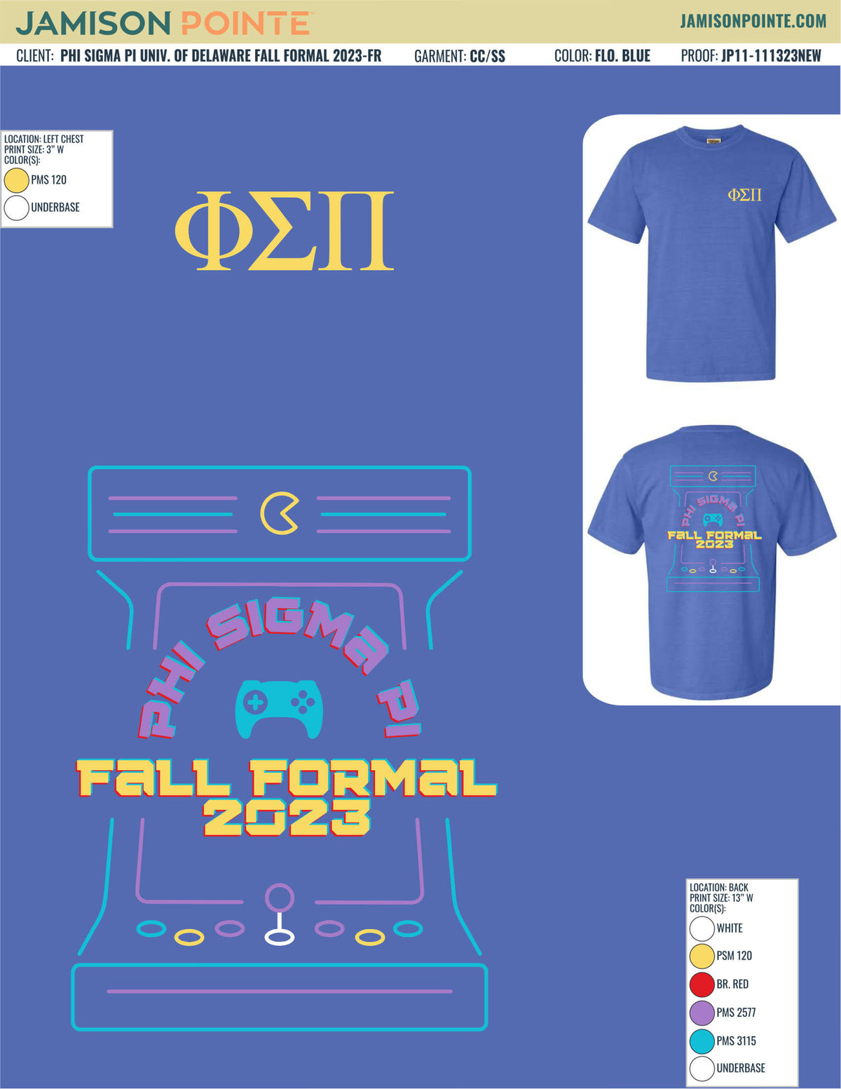Phi Sigma Pi University of Delaware Fall Formal T-Shirt