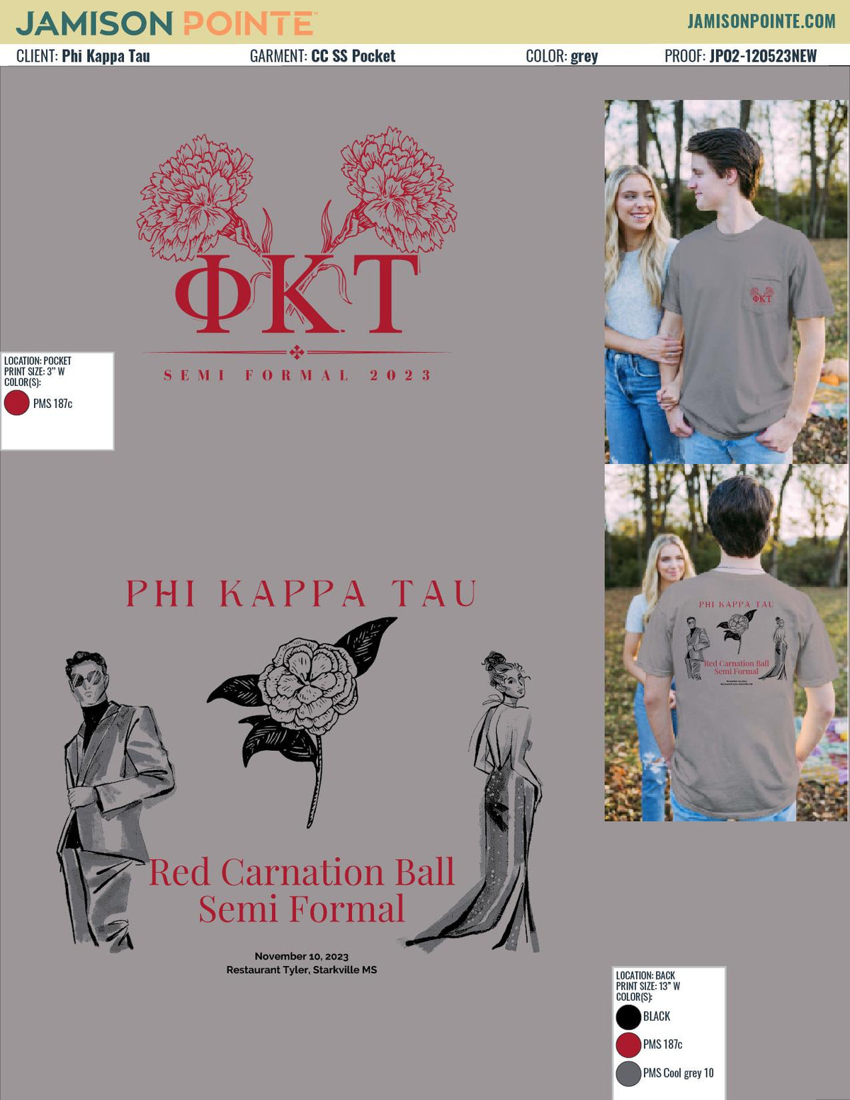 Phi Kappa Tau Mississippi State University Semi Formal T-Shirt