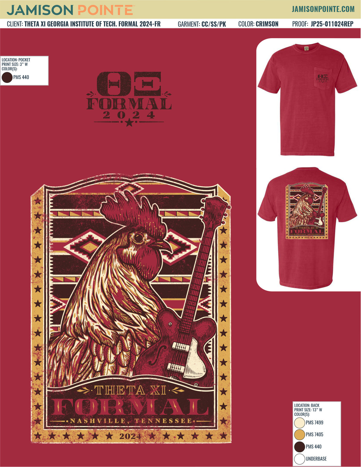 Theta Xi Georgia Institute of Technology Formal T-Shirt
