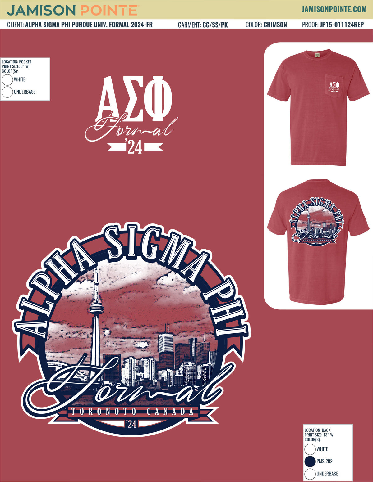 Alpha Sigma Phi Purdue University Formal T-Shirt