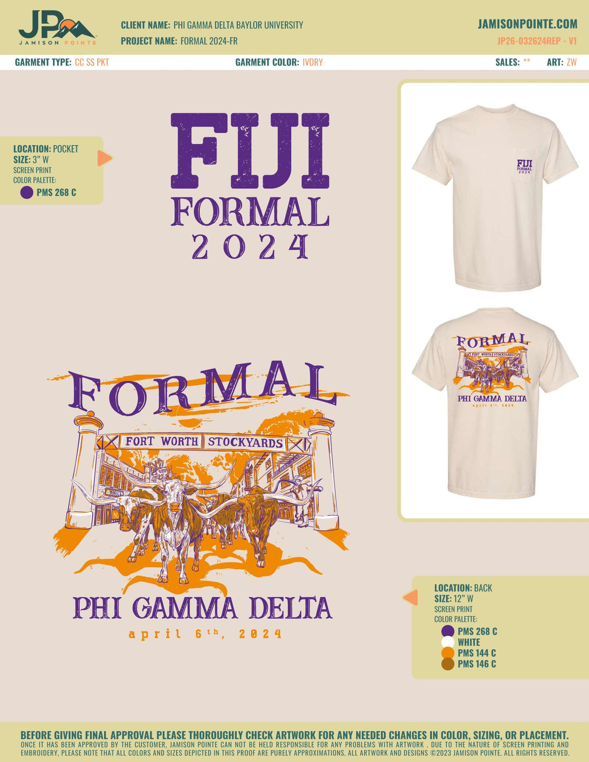 Phi Gamma Delta Baylor University Formal T-Shirt