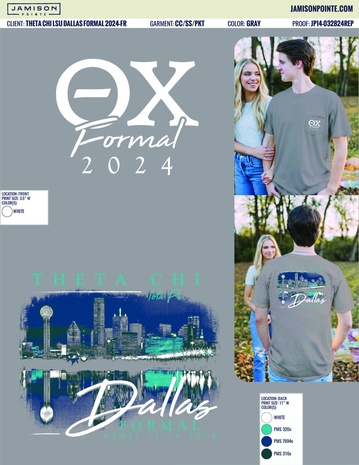 Theta Chi Louisiana State University Dallas Formal T-Shirt