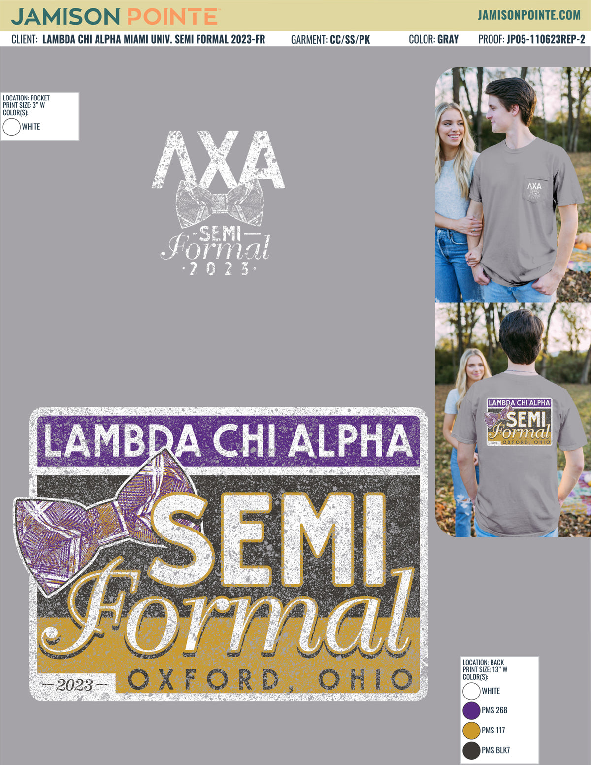 Lambda Chi Alpha Miami University Semi Formal T-Shirt