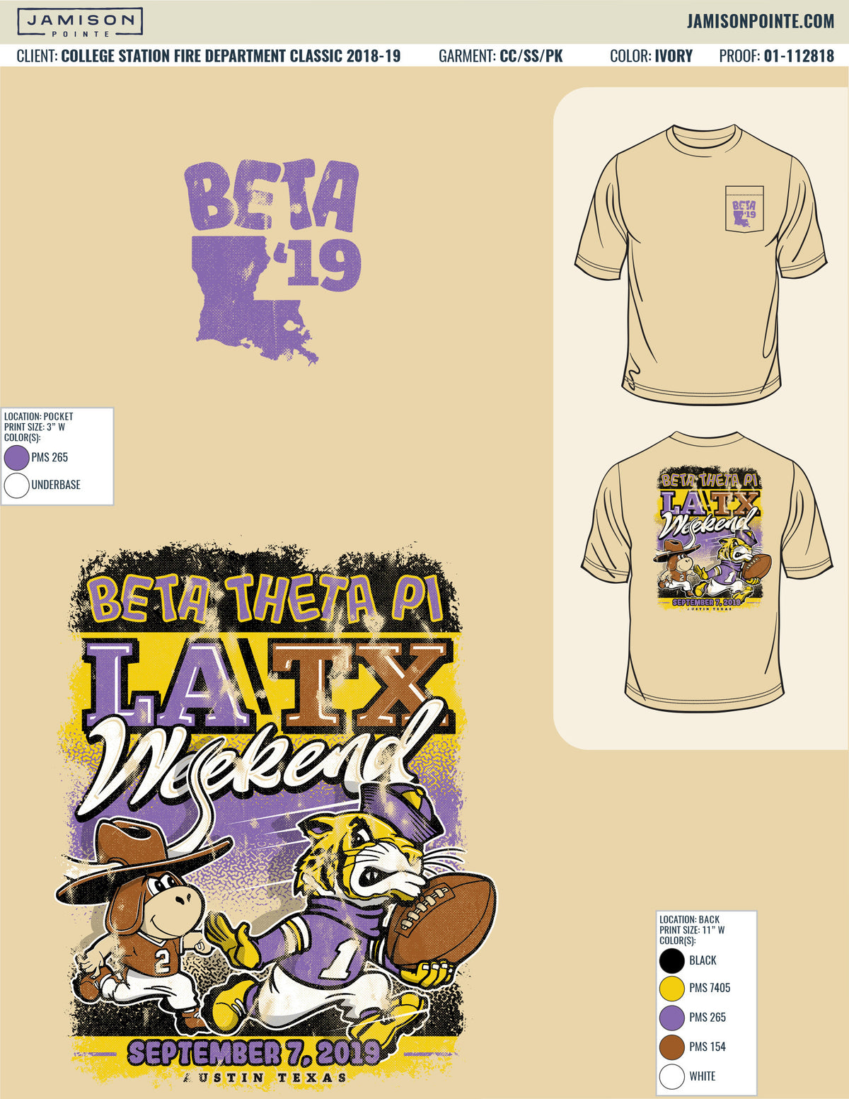 Beta Theta Pi Louisiana State University Gameday T-Shirt