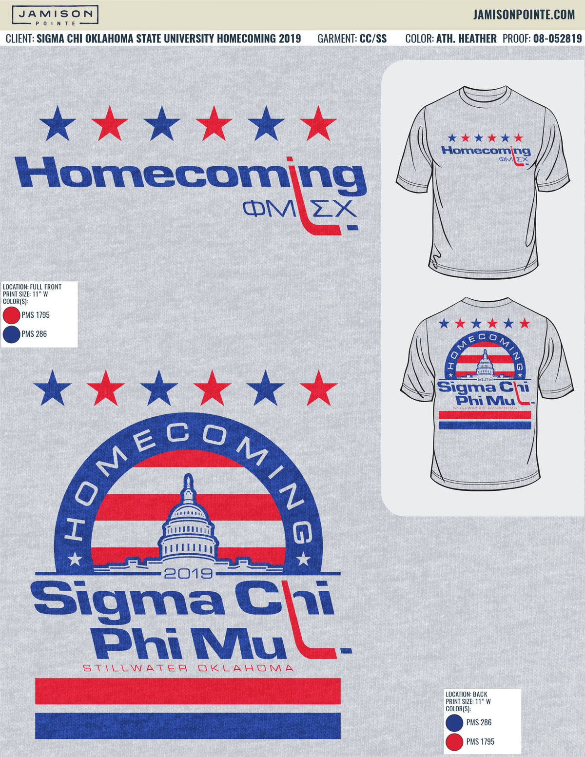 Sigma Chi Oklahoma State University Homecoming T-Shirt