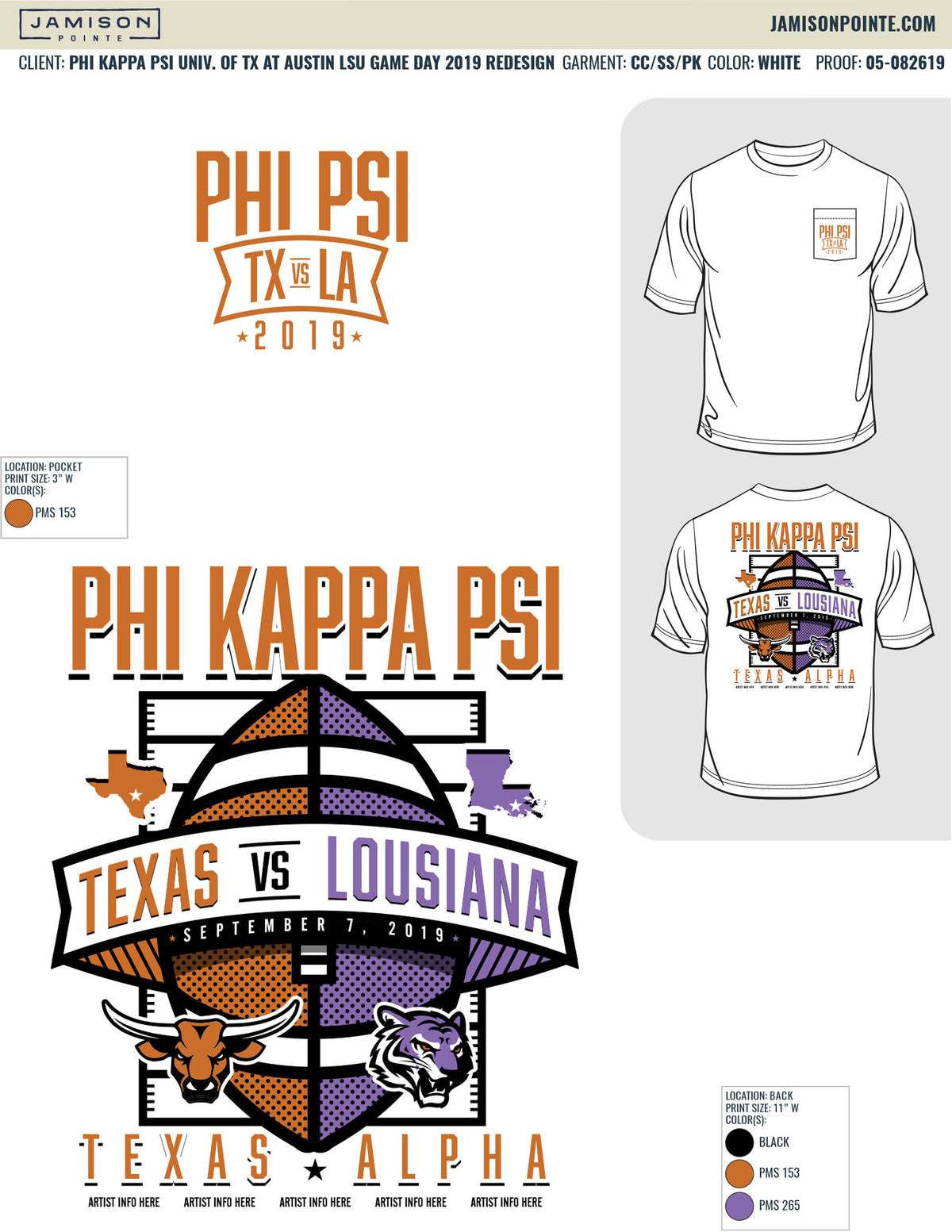 Phi Kappa Psi University of Texas at Austin LSU Gameday T-Shirt