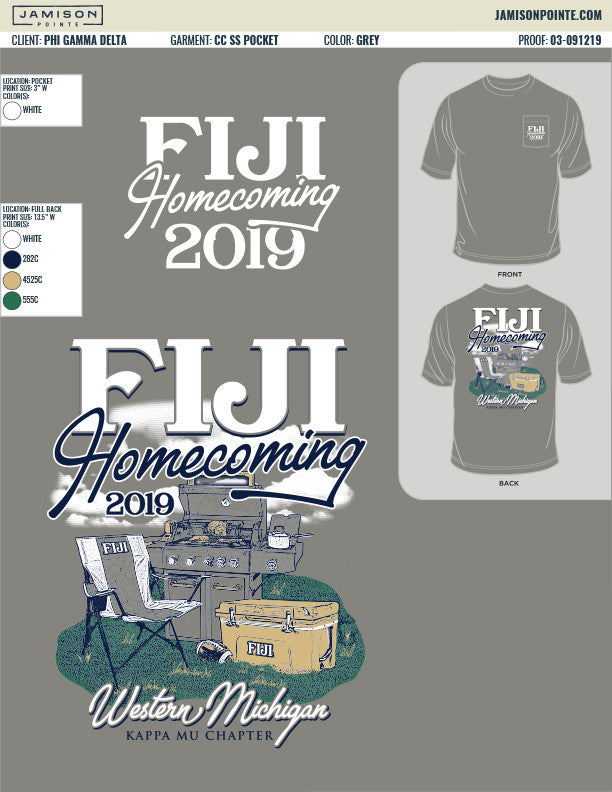 Phi Gamma Delta Western Michigan University Homecoming T-Shirt