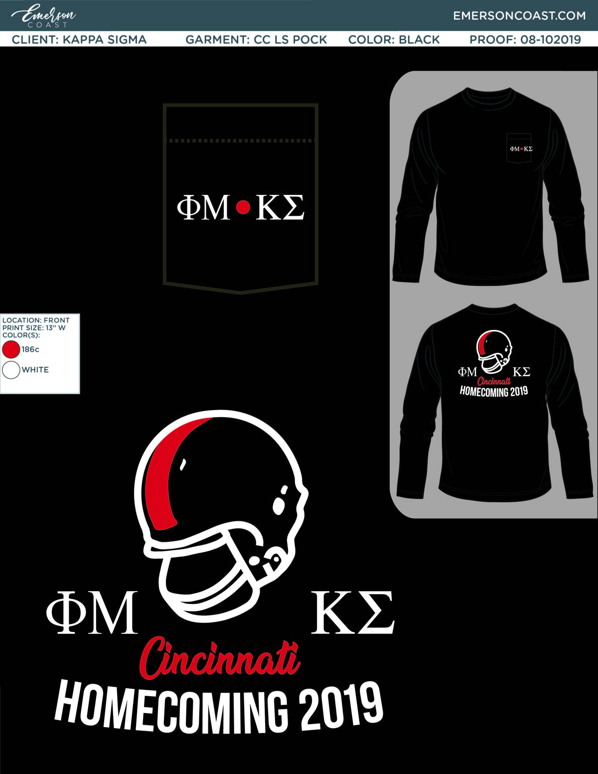 Kappa Sigma University of Cincinnati Homecoming T-Shirt