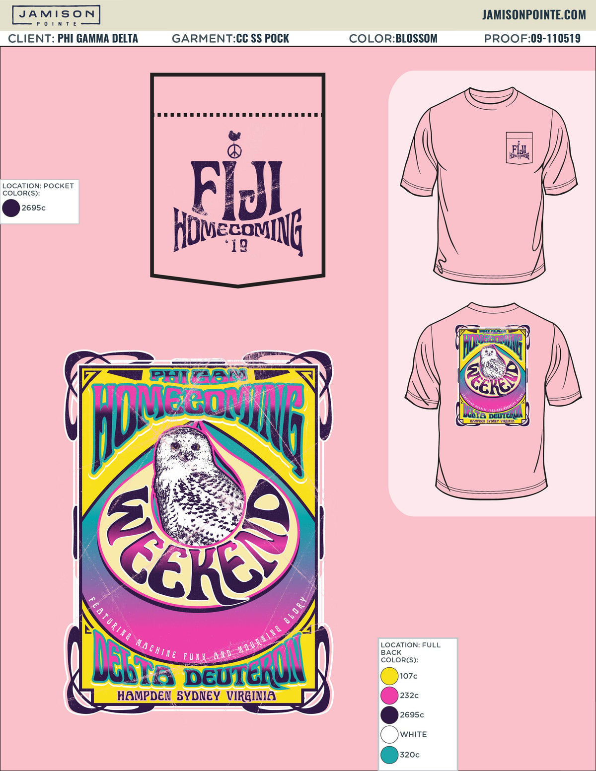 Phi Gamma Delta Hampden-Sydney College Homecoming T-Shirt