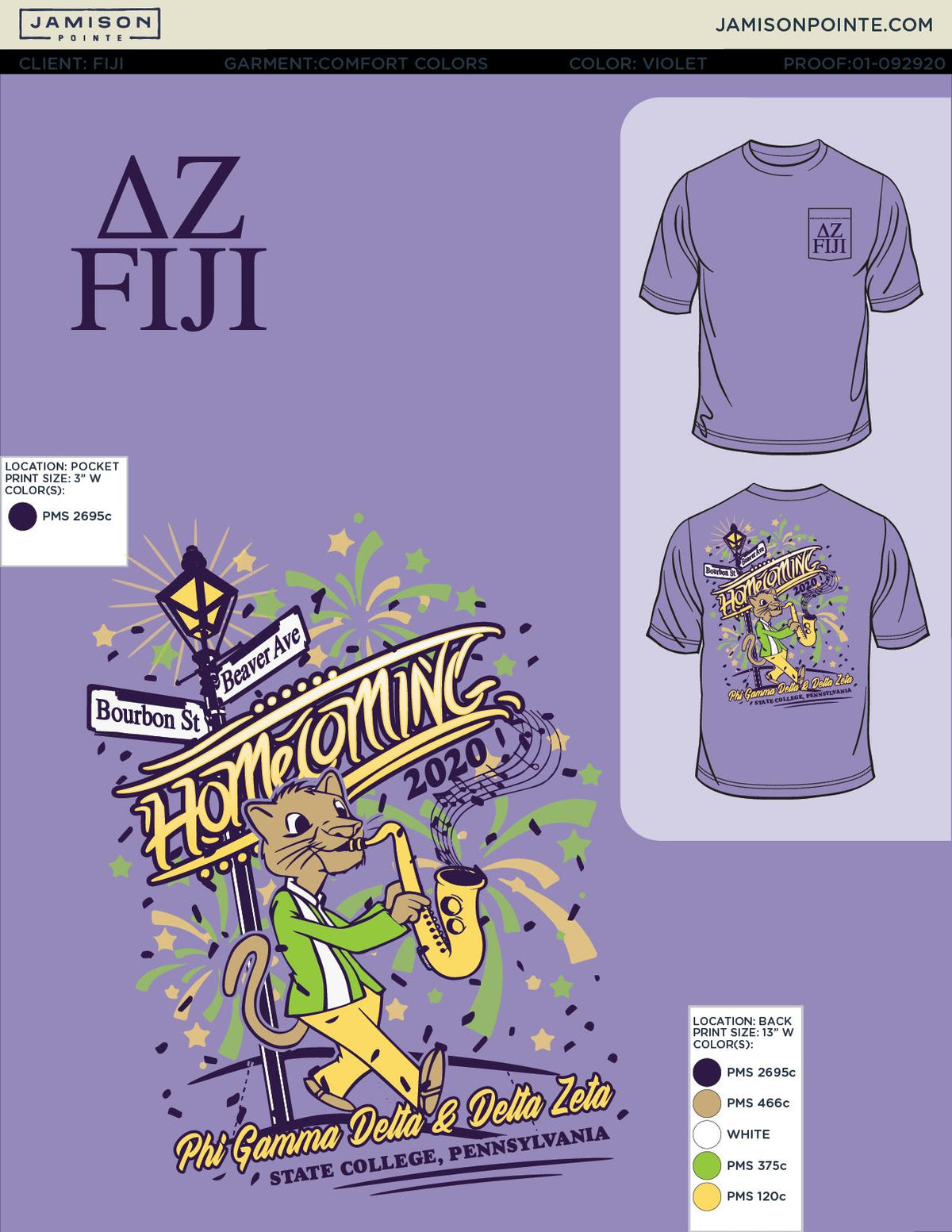 Phi Gamma Delta Pennsylvania State University Homecoming T-Shirt
