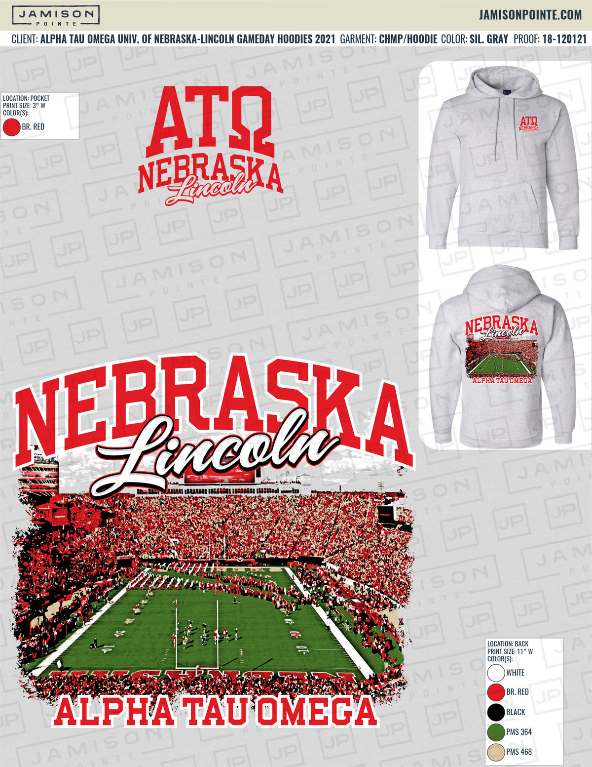 Alpha Tau Omega University of Nebraska-Lincoln Gameday Hoodies