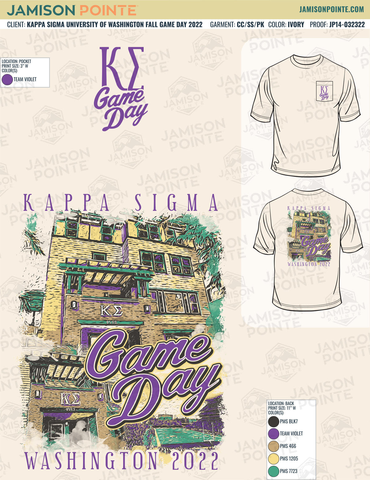 Kappa Sigma University of Washington Fall Gameday T-Shirt