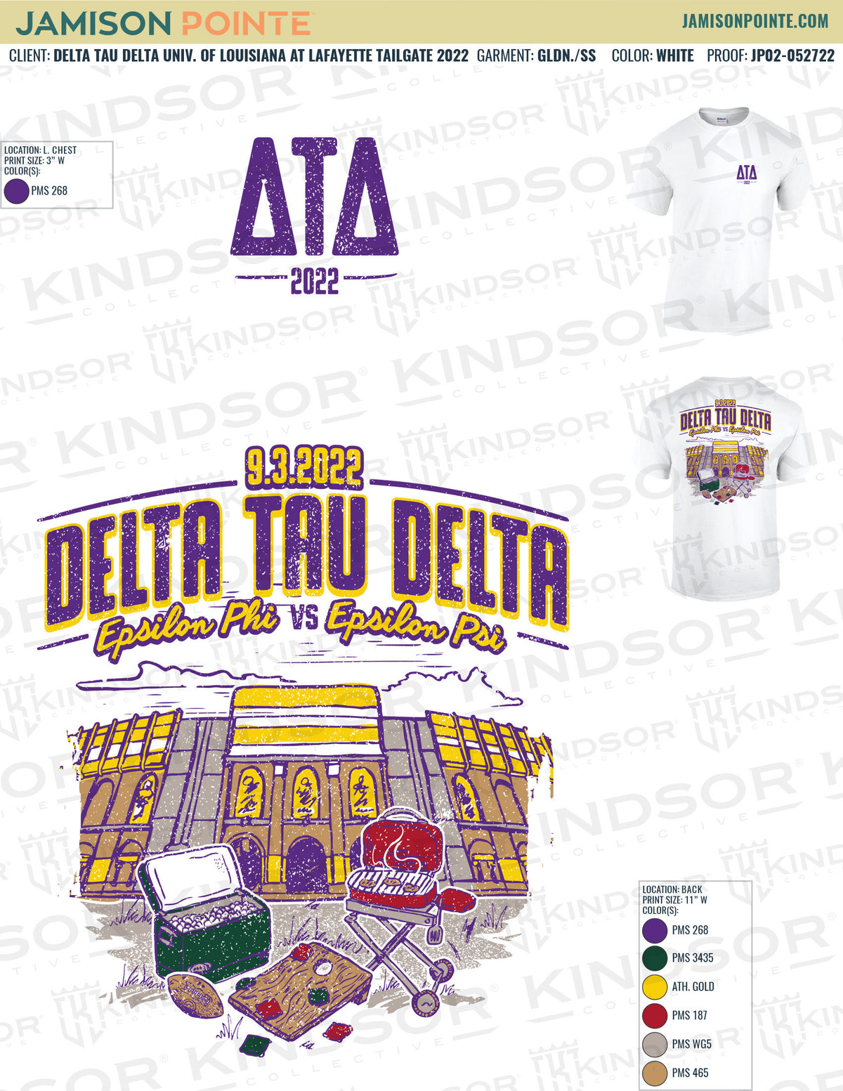 Delta Tau Delta University of Louisiana at Lafayette Tailgate T-Shirt