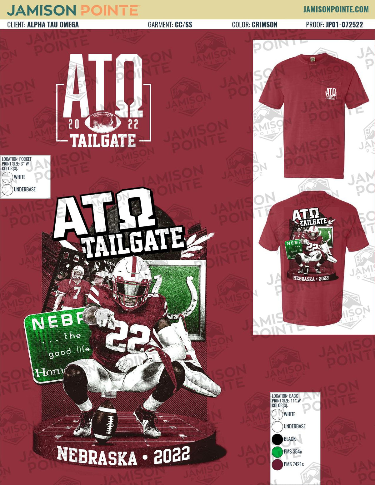 Alpha Tau Omega University of Nebraska-Lincoln Tailgate T-Shirt