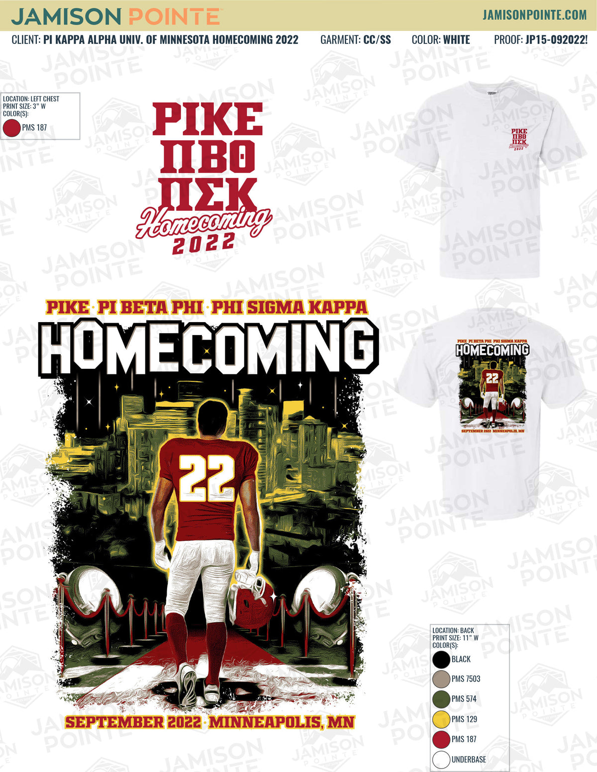 Pi Kappa Alpha University of Minnesota Homecoming T-Shirt