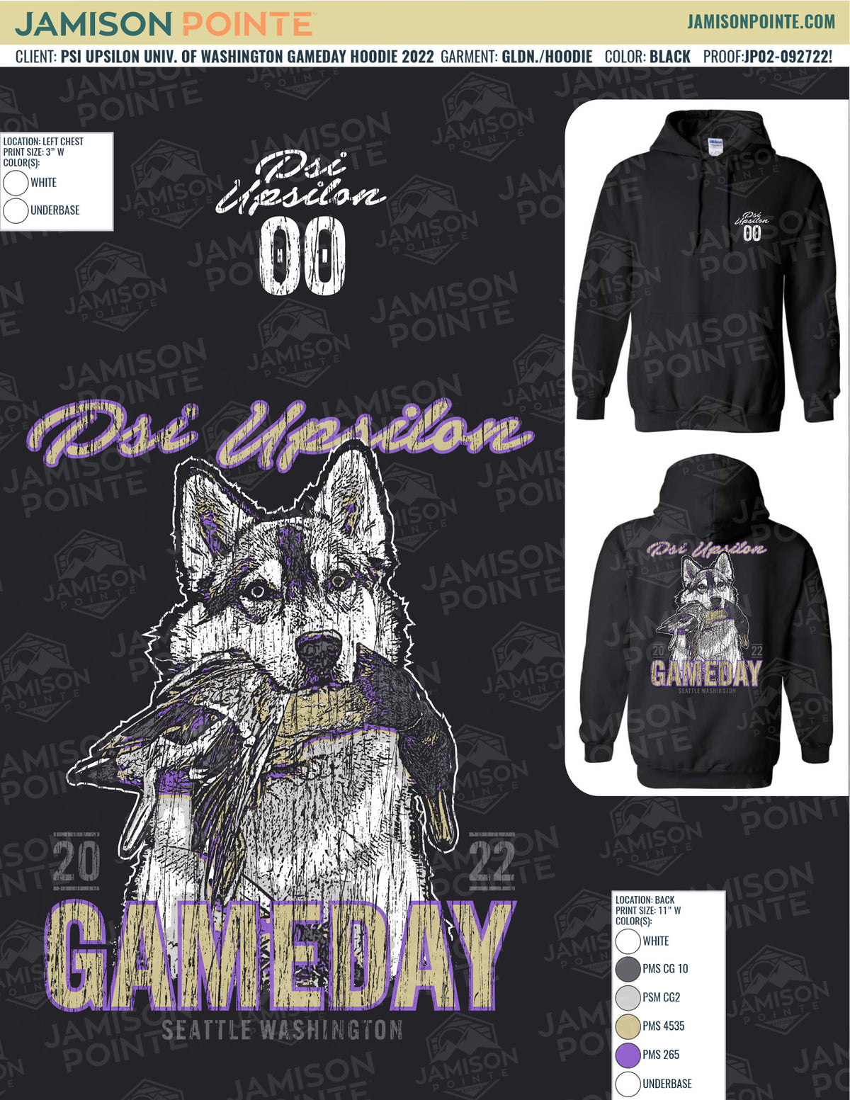 Psi Upsilon University of Washington Gameday Hoodie
